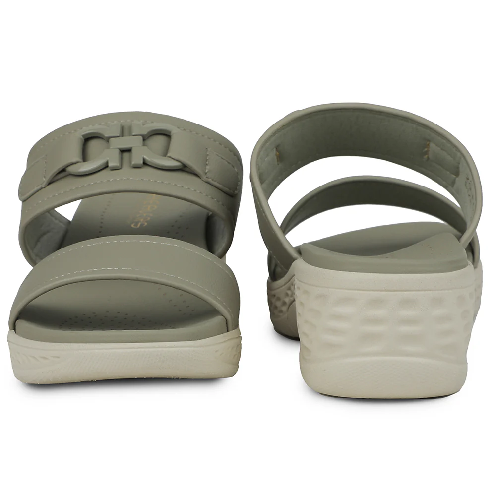 Healers Light Grey Wedge Heel Sandal For Women ZQ-FD-50 By Liberty - Image 6
