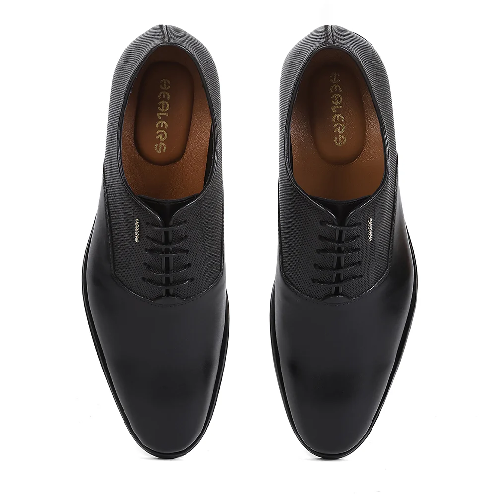 Healers LRF-6 Black Formal Lacing Oxford Shoes for Men by Liberty - Image 6