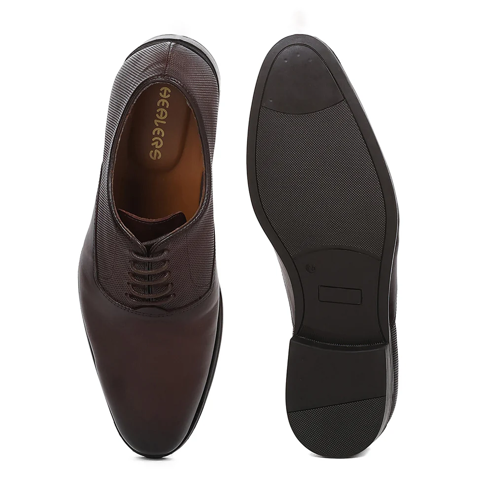 Healers LRF-6 Brown Formal Lacing Oxford Shoes for Men by Liberty - Image 4