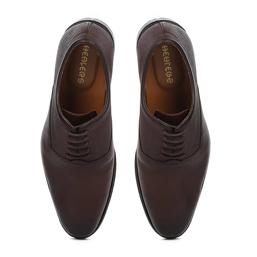 Healers LRF-6 Brown Formal Lacing Oxford Shoes for Men by Liberty - Image 6