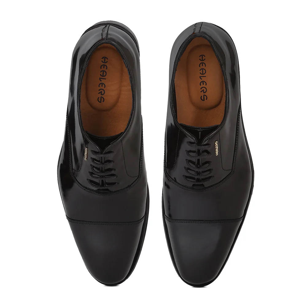Healers LRF-8 Black Formal Lacing Oxford Shoes for Men by Liberty - Image 8