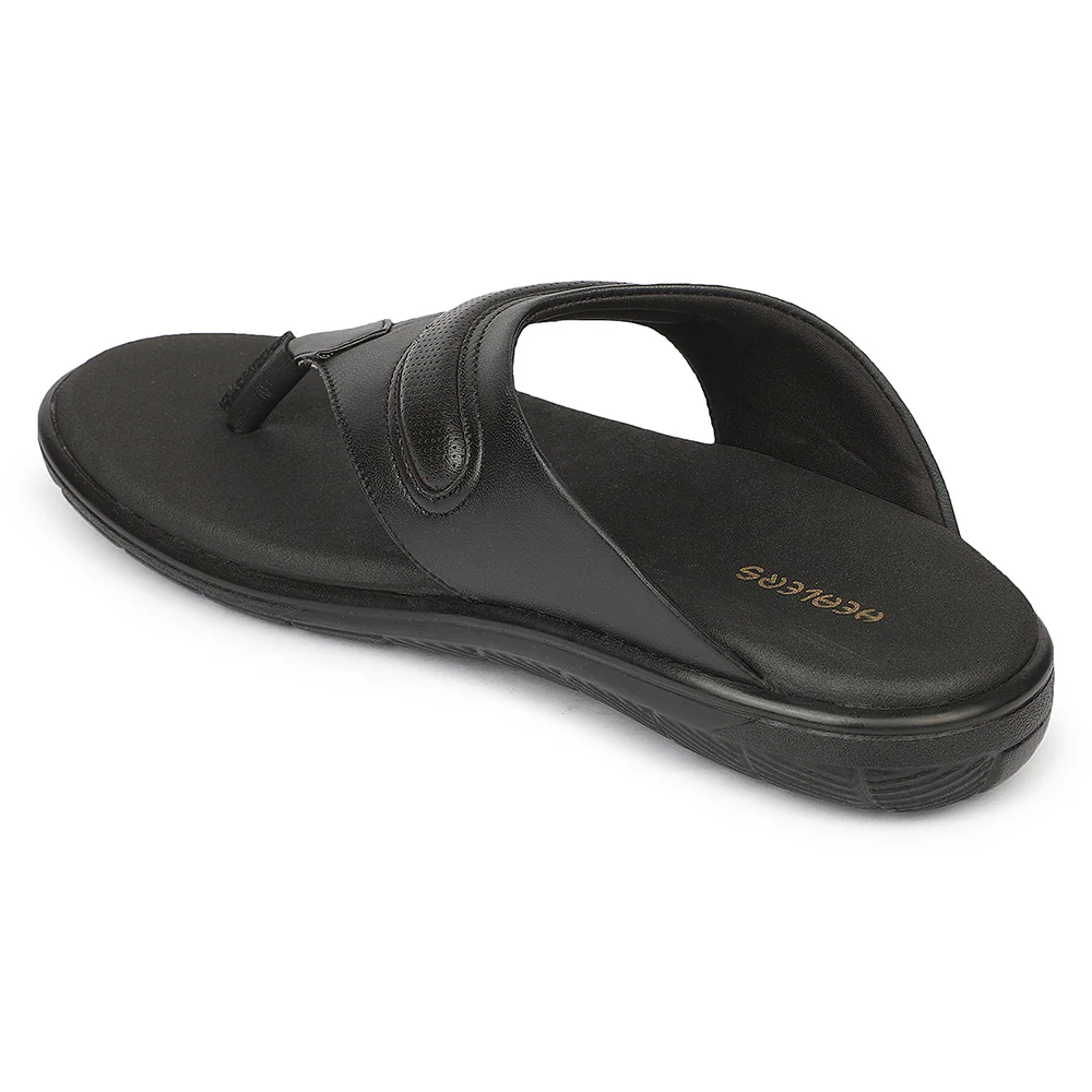 Healers MDG-3 Everyday Comfort Black Formal Slip on Slippers for Men By Liberty - Image 3