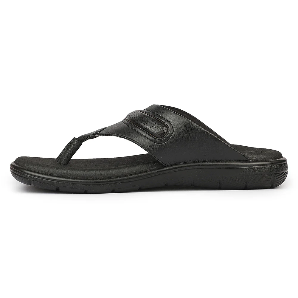 Healers MDG-3 Everyday Comfort Black Formal Slip on Slippers for Men By Liberty - Image 6