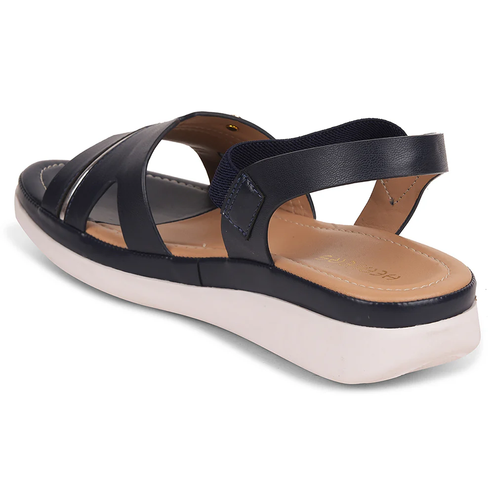 Healers Navy Blue Casual Sandal For Women JFL-31 By Liberty - Image 4