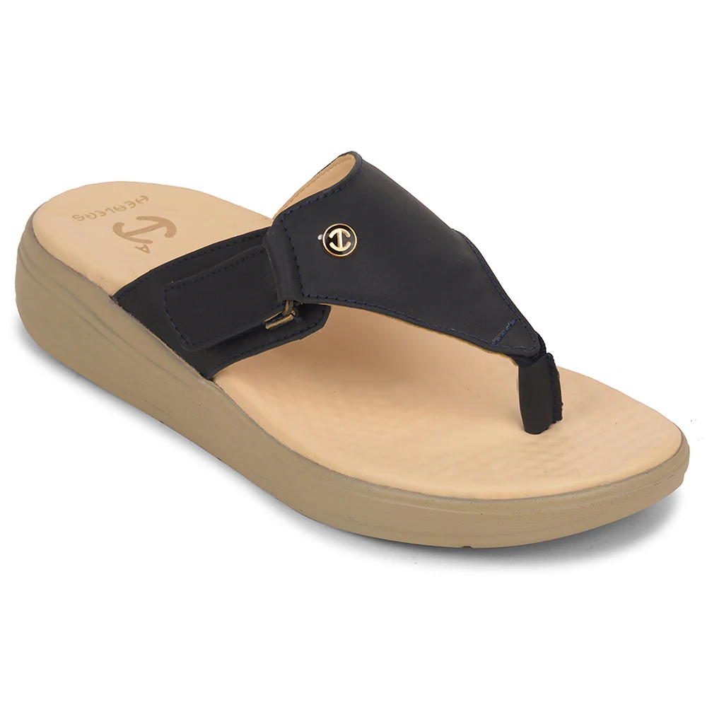 Healers Navy Blue Casual Slipper For Women SOFTER-5W By Liberty