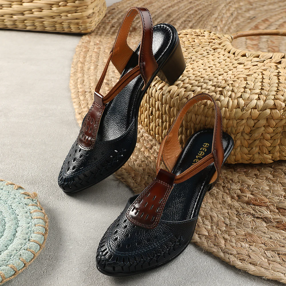 Healers Navy Blue Sandal For Women TLO-41 By Liberty - Image 4