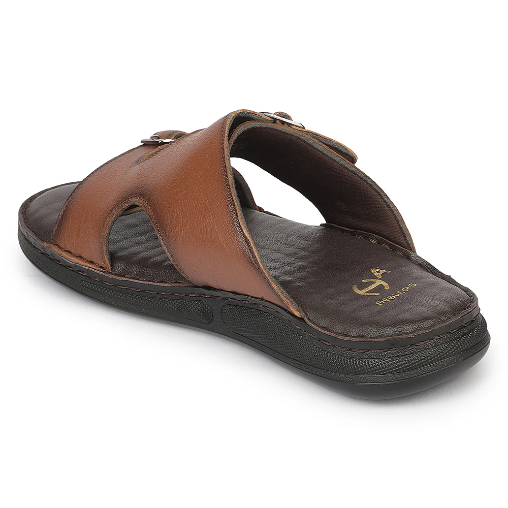 Healers OML-10 Everyday Comfort Brown Casual Slippers for Men by Liberty - Image 3