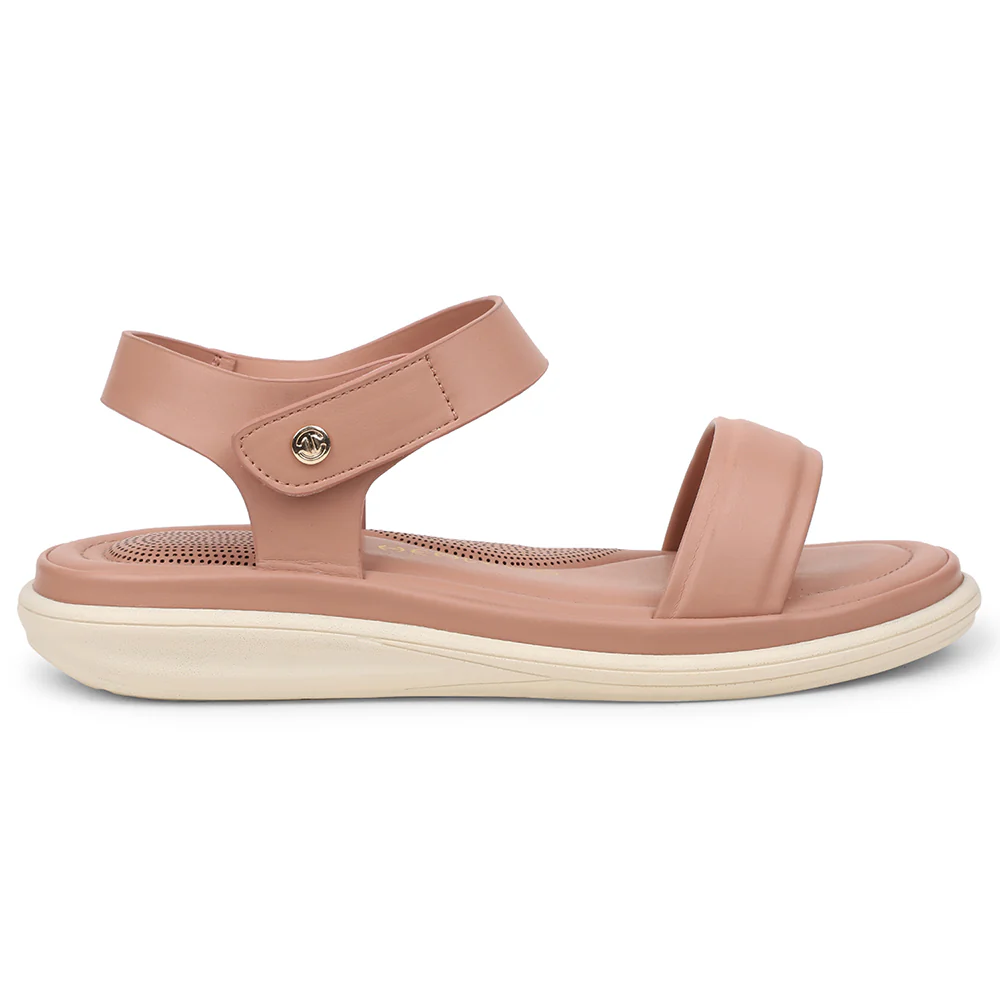 Healers Peach Casual Flat Sandal For Women SSAL-1 By Liberty - Image 2