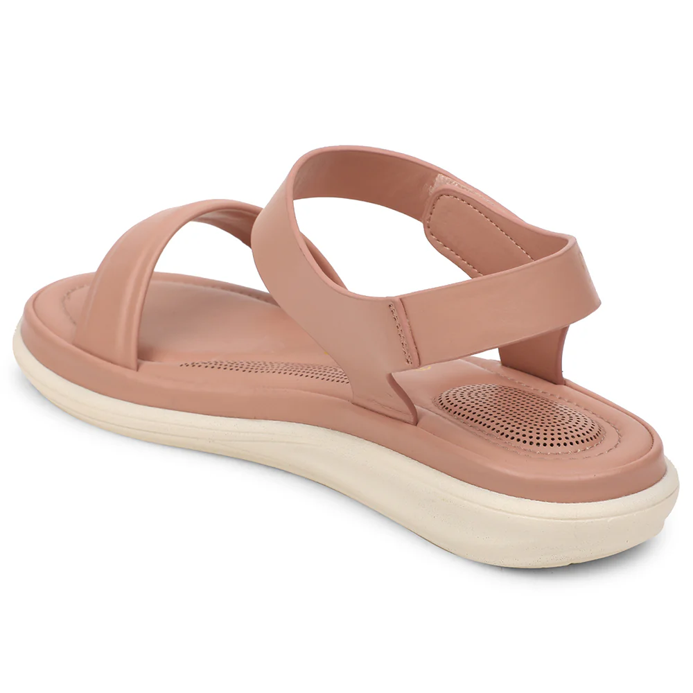Healers Peach Casual Flat Sandal For Women SSAL-1 By Liberty - Image 5