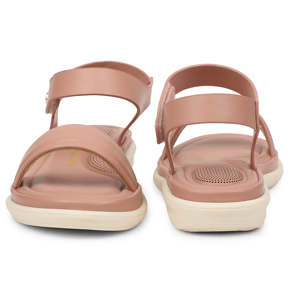 Healers Peach Casual Flat Sandal For Women SSAL-1 By Liberty - Image 6