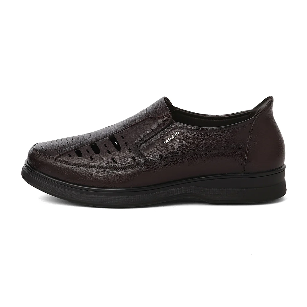 Healers RSL-5 Brown Formal Non Lacing Slip-on Shoes for Men by Liberty - Image 5