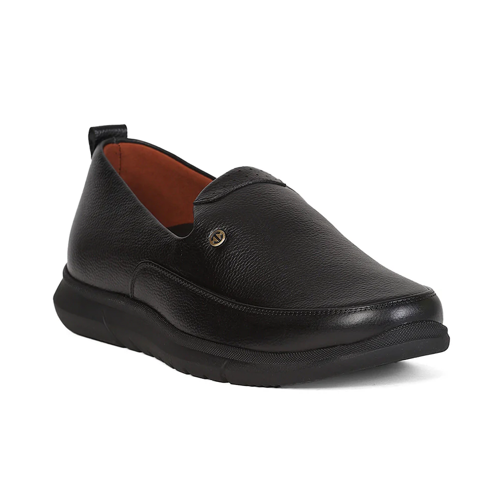 Healers S201-03 Black Casual Non Lacing Slip-on Shoes for Men by Liberty