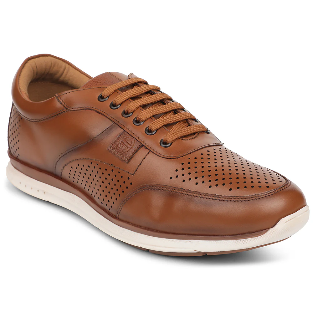 Healers S984-02 Tan Casual Lacing Sneakers for Men by Liberty