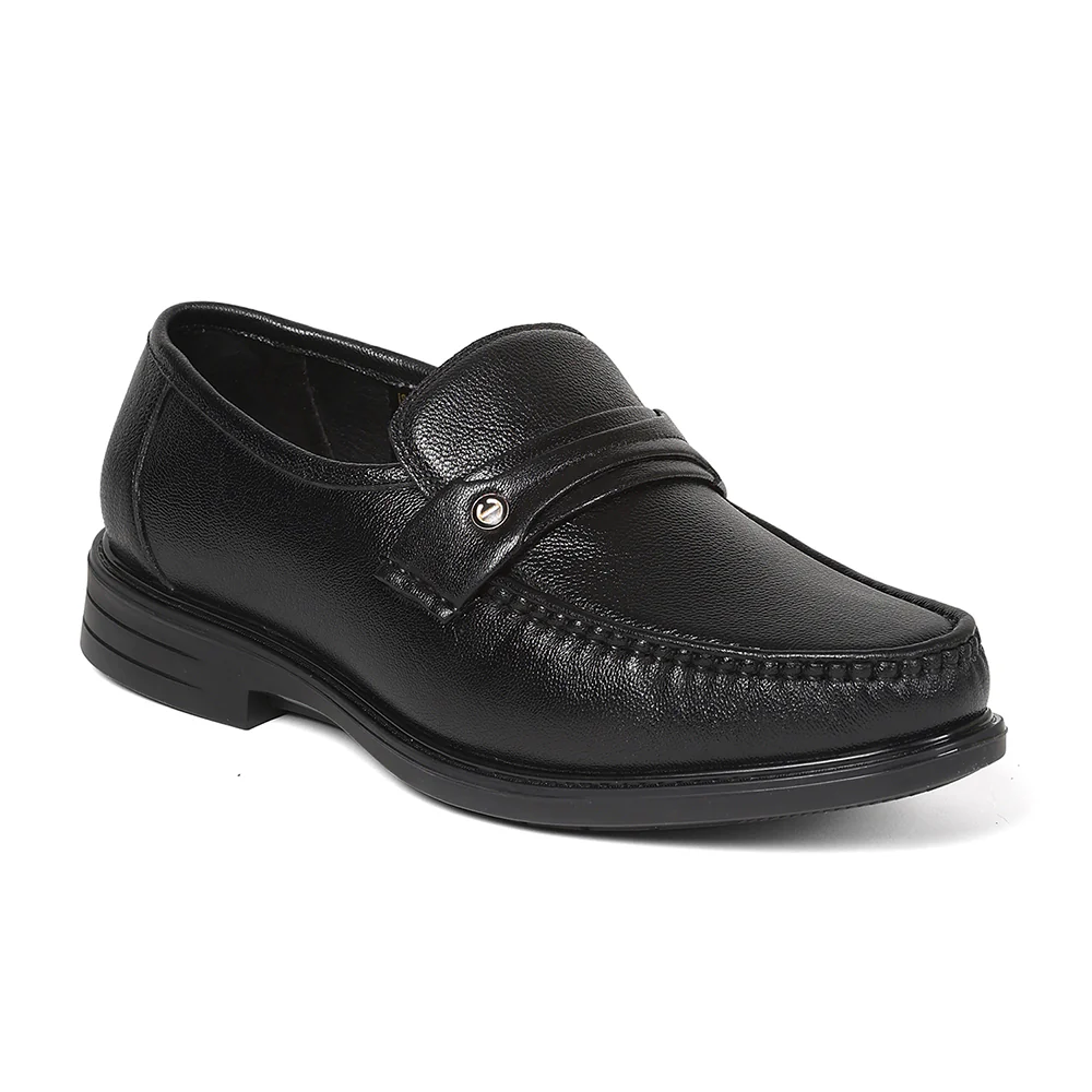 Healers SCL-11 Black Formal Non Lacing Loafer Shoes for Men by Liberty