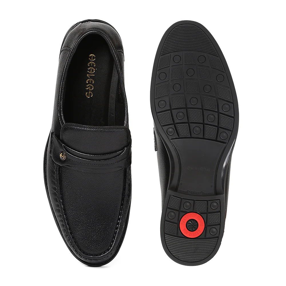 Healers SCL-11 Black Formal Non Lacing Loafer Shoes for Men by Liberty - Image 4