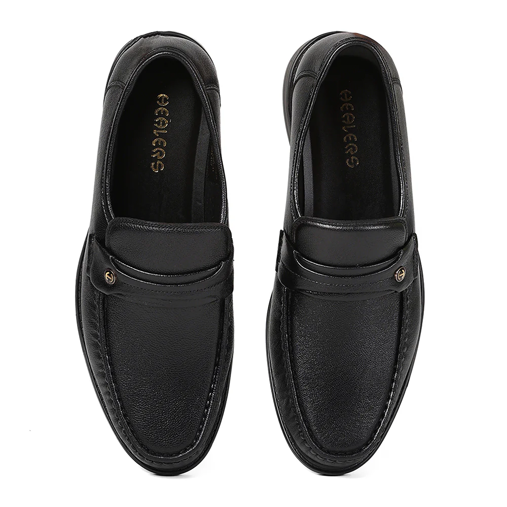 Healers SCL-11 Black Formal Non Lacing Loafer Shoes for Men by Liberty - Image 6