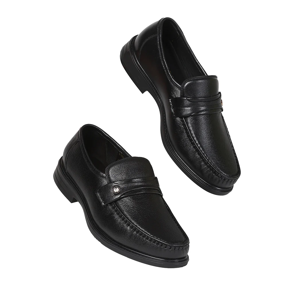 Healers SCL-11 Black Formal Non Lacing Loafer Shoes for Men by Liberty - Image 7