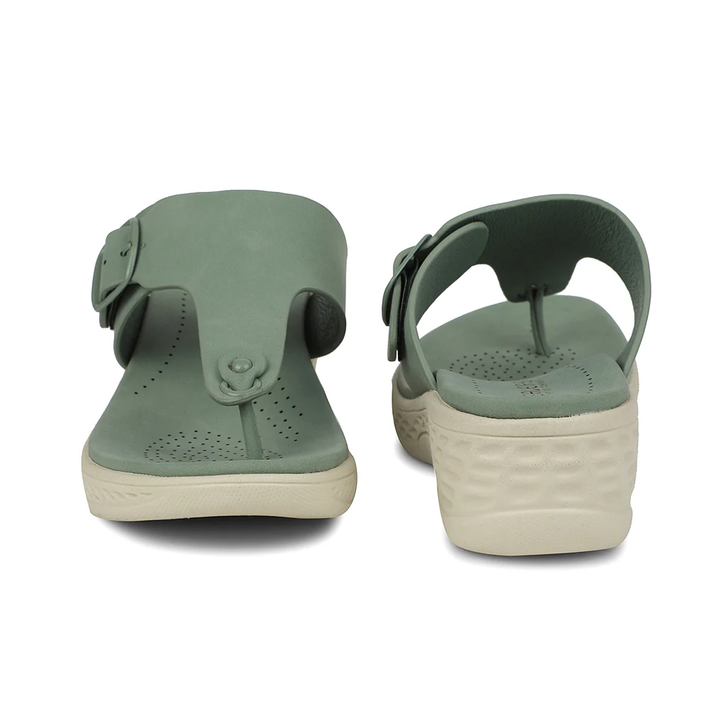 Healers Sea Green Wedge Heel Sandal For Women ZQ-FD-51 By Liberty - Image 6