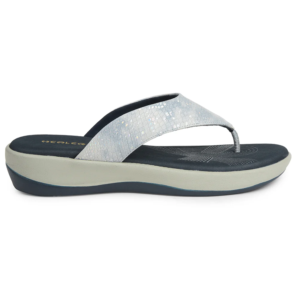 Healers Silver Casual Slipper For Women JJL-12 By Liberty - Image 2