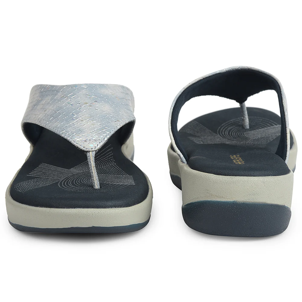 Healers Silver Casual Slipper For Women JJL-12 By Liberty - Image 6