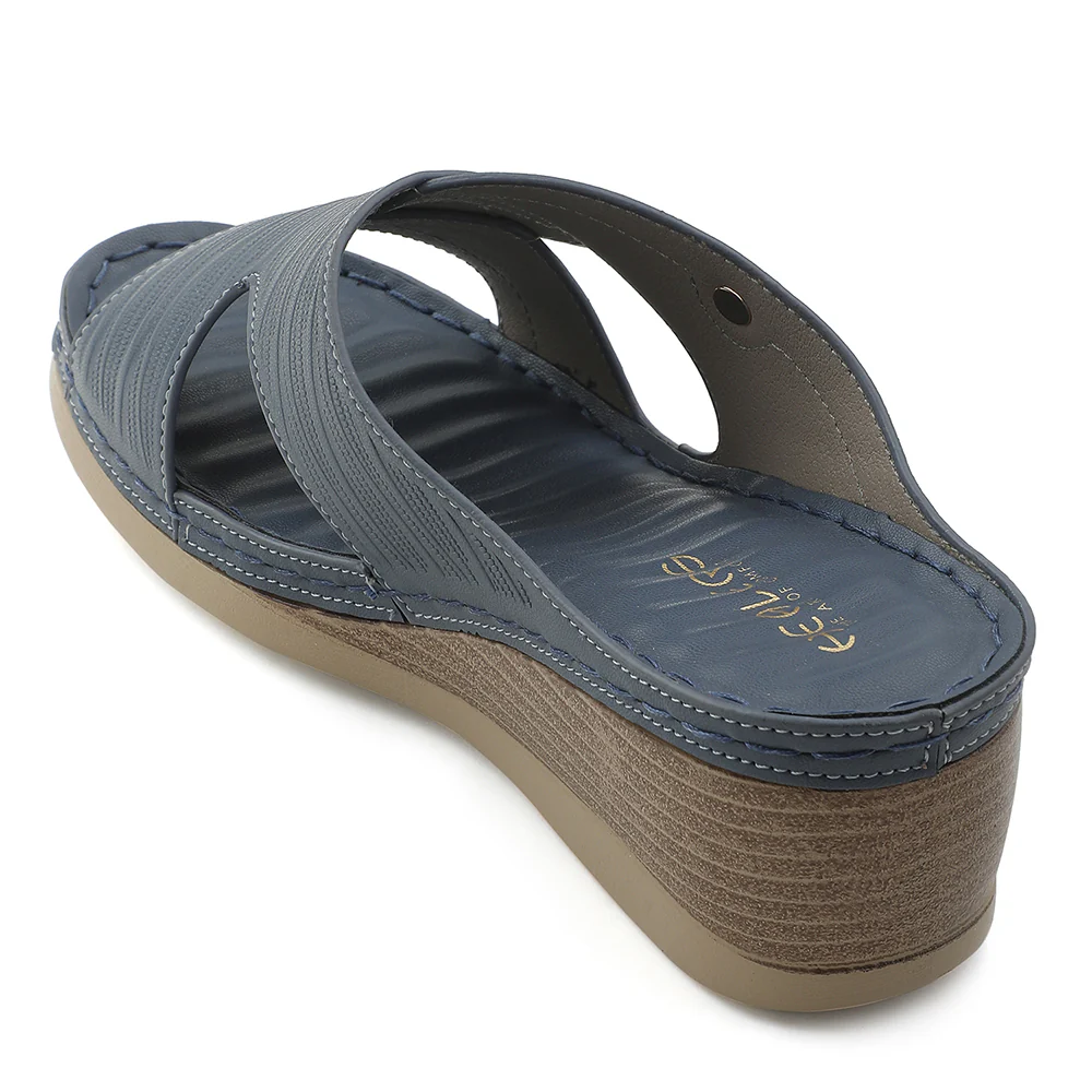 Healers Sky Blue Wedge Heel Sandal For Women ZQ-FD-43 By Liberty - Image 4