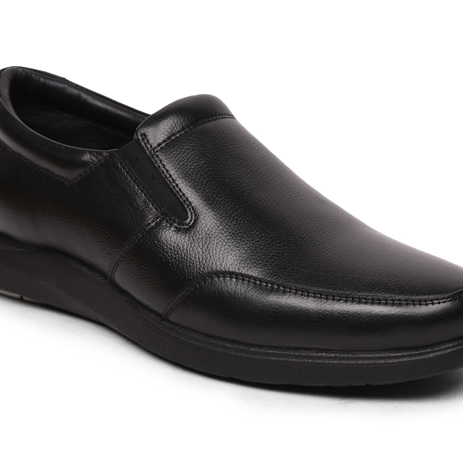 Healers SSL-15 Black Formal Non Lacing Slip on Shoes for Men by Liberty - Image 5