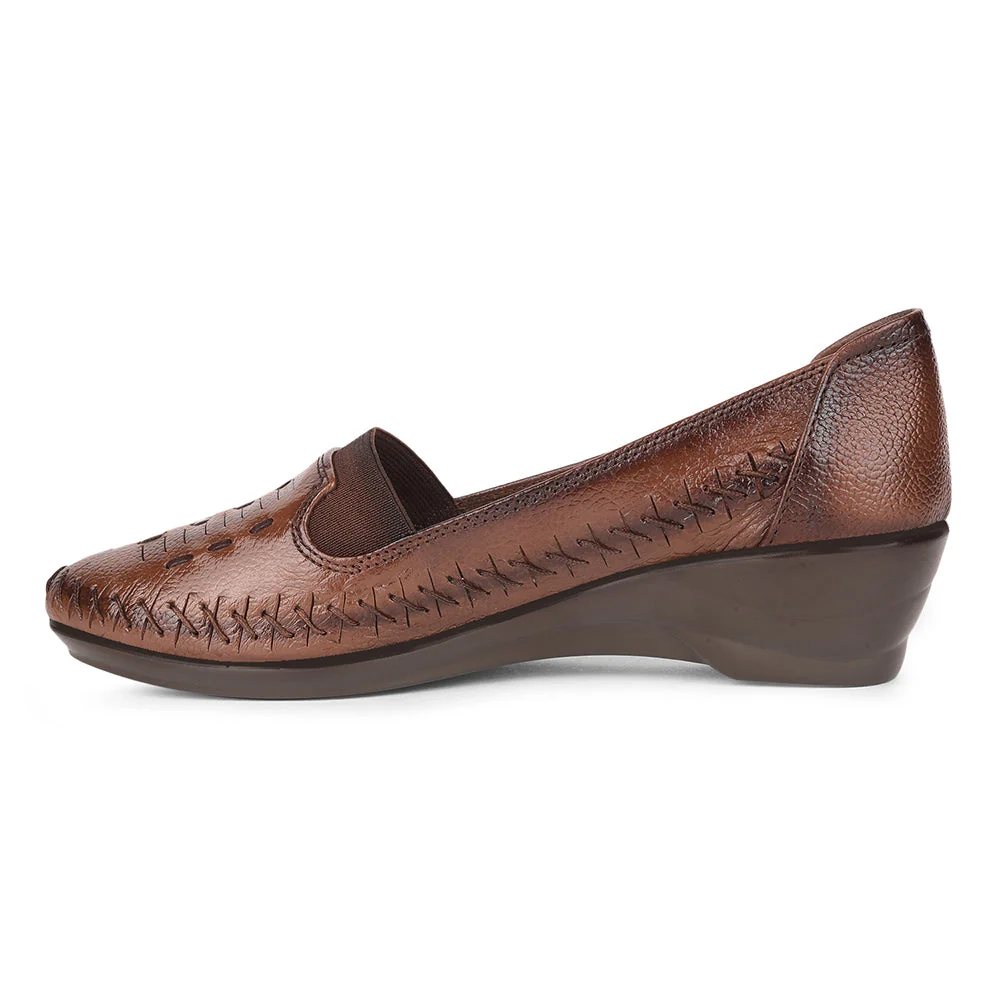 Healers Tan Casual Ballerina Shoes For Women TLO-23 By Liberty - Image 3