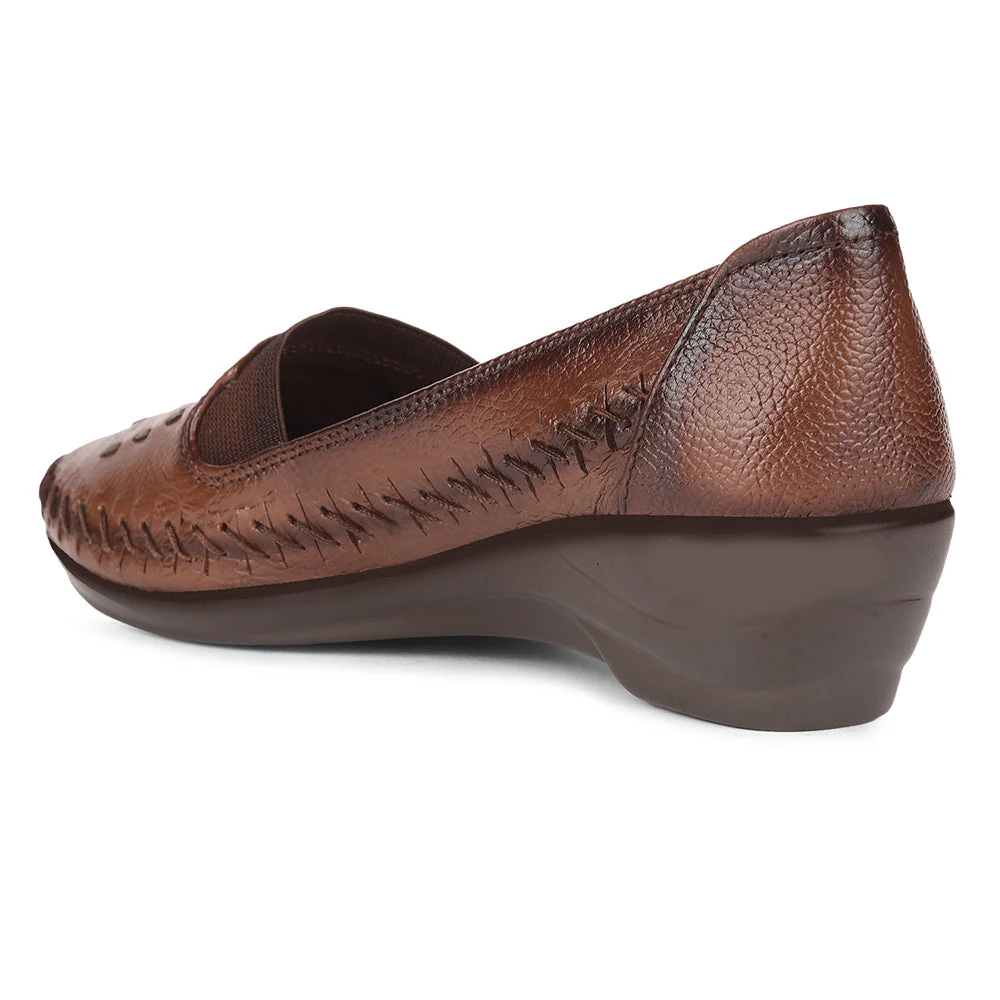 Healers Tan Casual Ballerina Shoes For Women TLO-23 By Liberty - Image 4