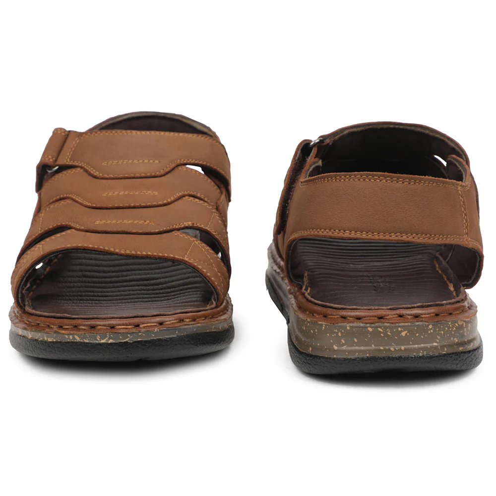 Healers Tan Casual Flat Sandal For Men ASL-7 By Liberty - Image 6