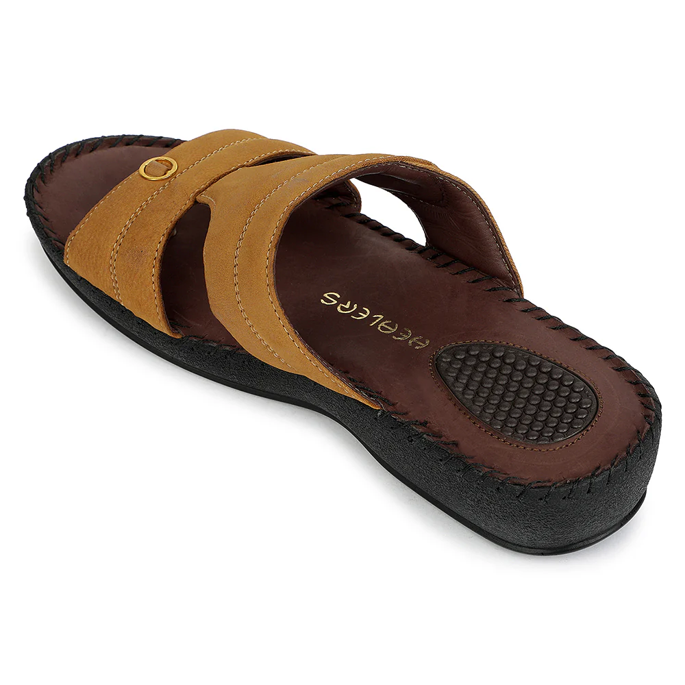 Healers Tan Casual Flat Sandal for Women JFL-80 by Liberty - Image 4