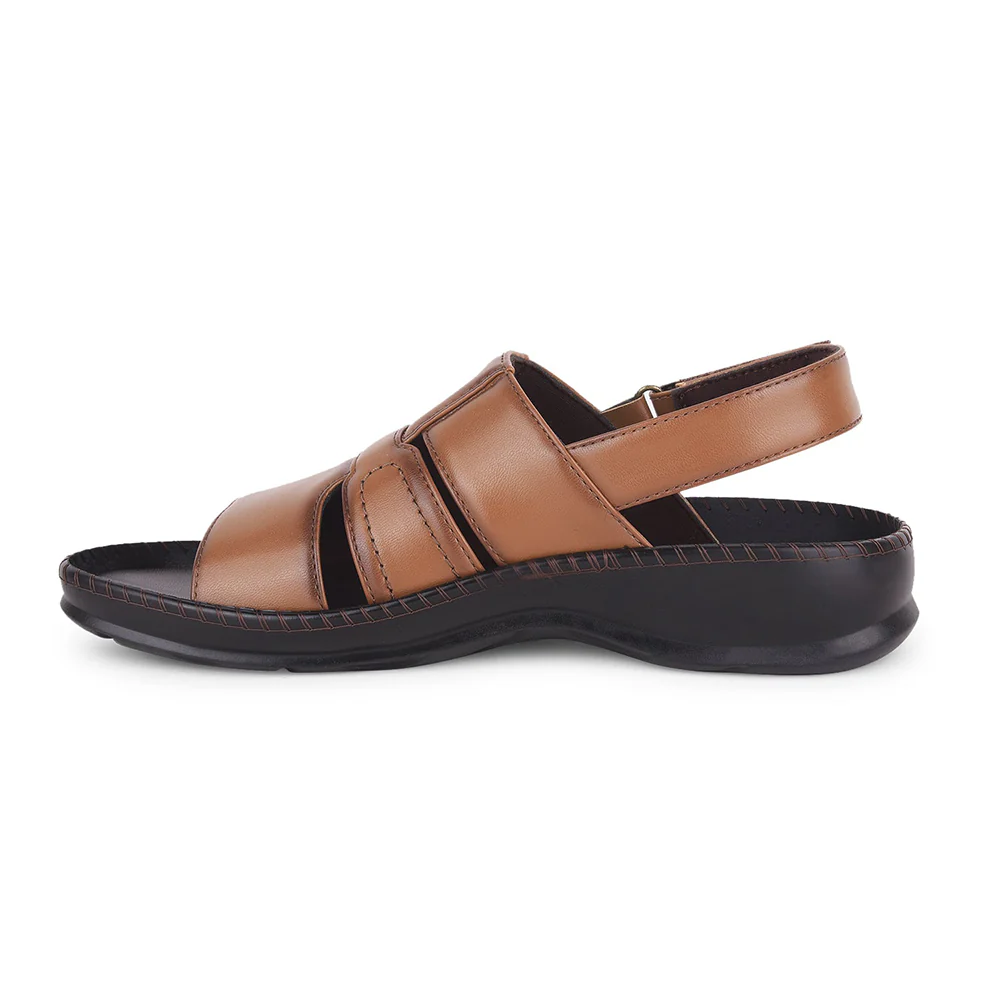 Healers Tan Casual Sandal For Men STARC-1E By Liberty - Image 3