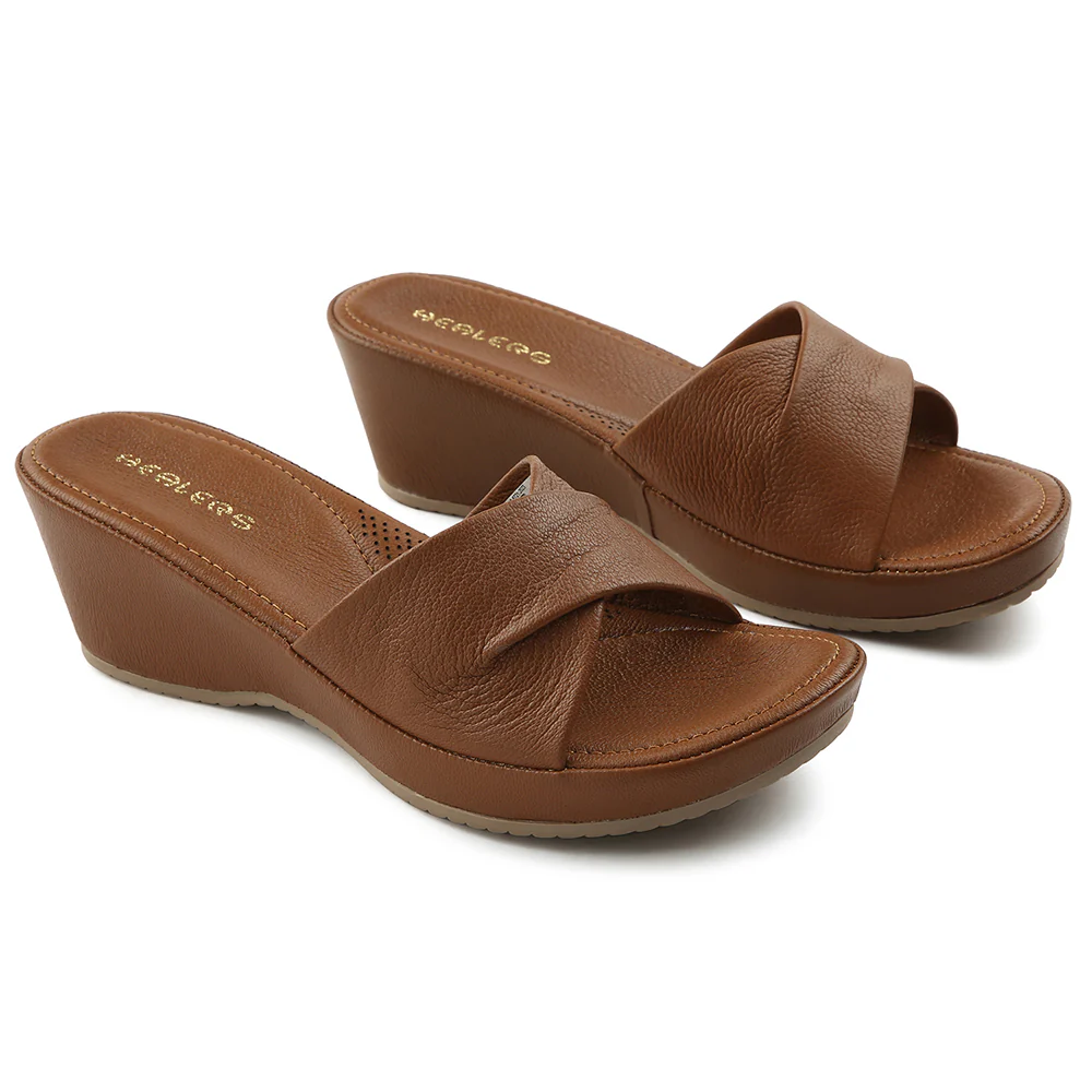 Healers Tan Casual Sandal For Women JD-33 By Liberty - Image 5