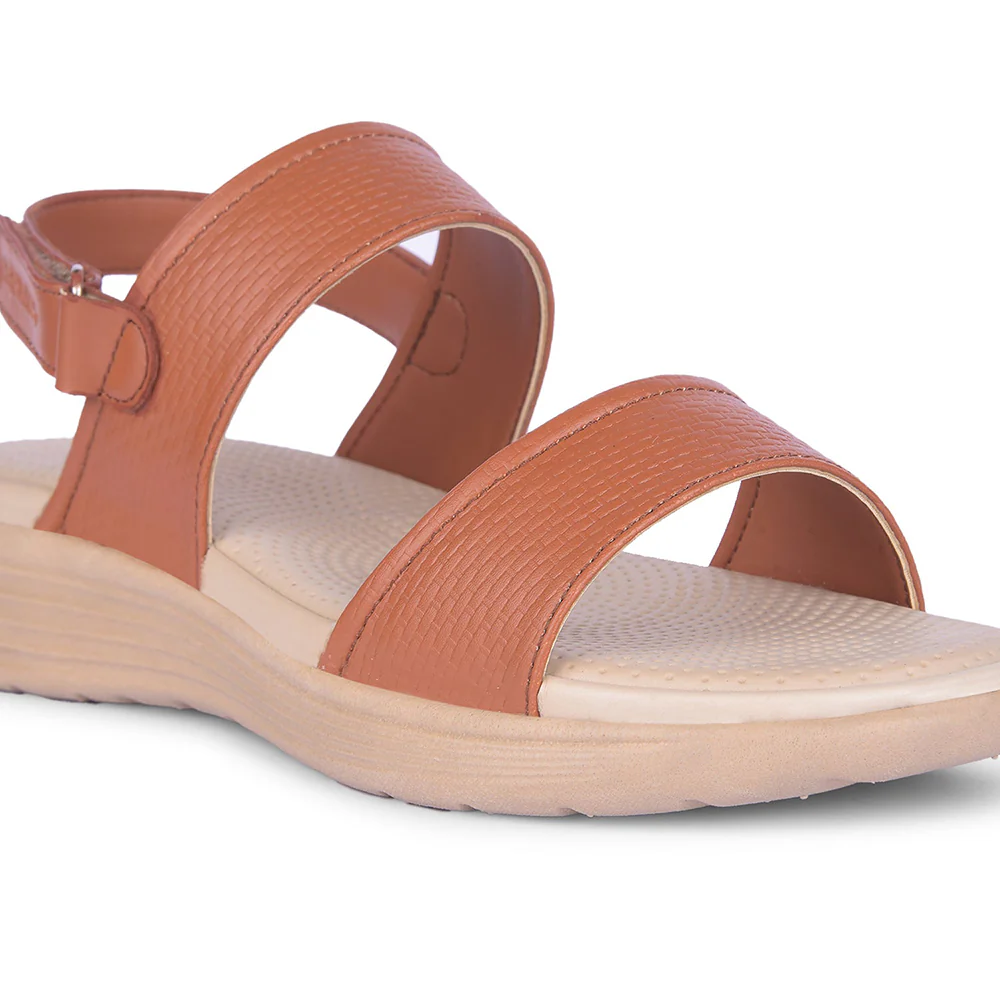 Healers Tan Casual Sandal For Women SOFIA-2E By Liberty - Image 6