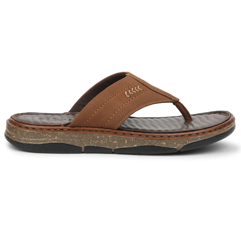 Healers Tan Casual Slipper For Men ASL-9 By Liberty - Image 2