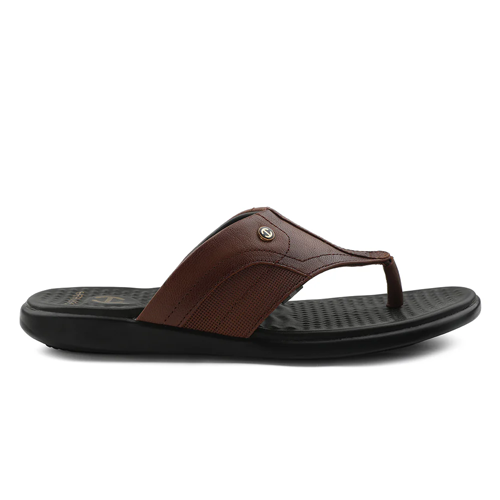 Healers Tan Casual Slipper For Men RELIEF-1 By Liberty - Image 2