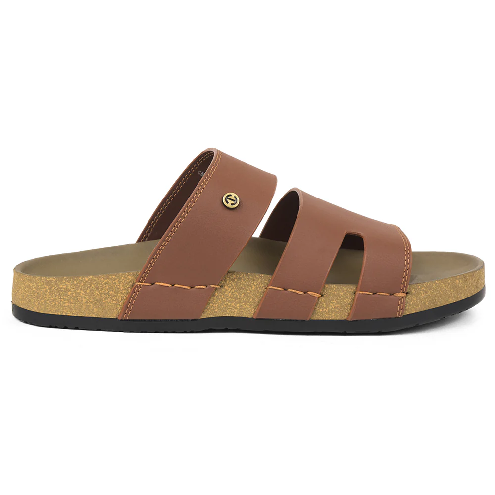 Healers Tan Casual Slipper For Mens AOL-5 By Liberty - Image 2
