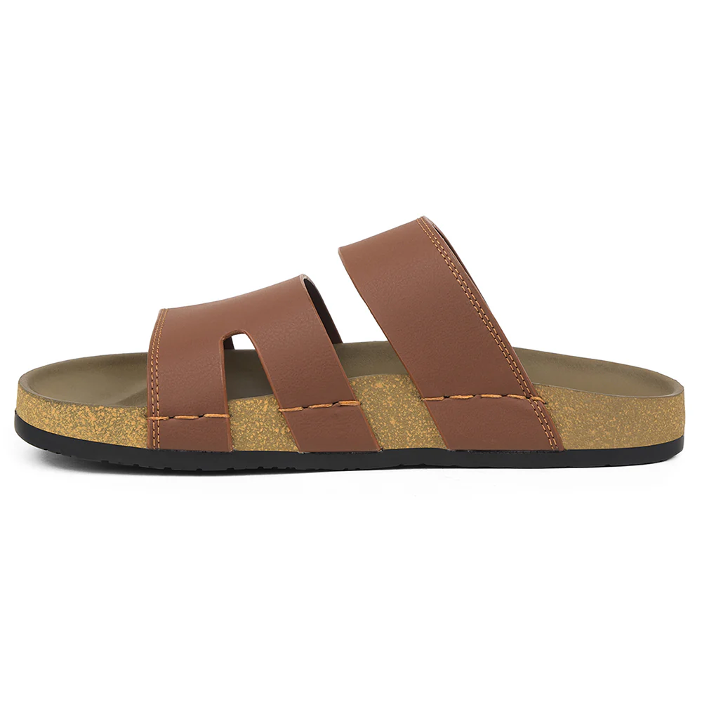 Healers Tan Casual Slipper For Mens AOL-5 By Liberty - Image 3