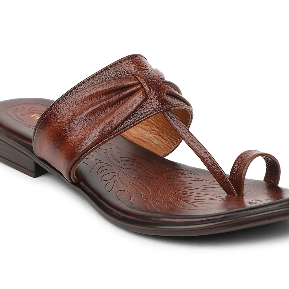 Healers Tan Casual Slipper For Women TLO-105 By Liberty - Image 4