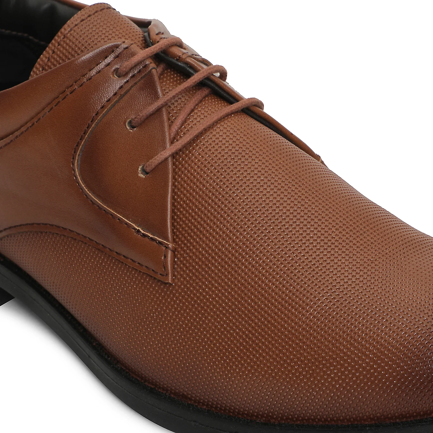 Healers Tan Formal Lacing Derby Shoes For Men DERBO-10E By Liberty - Image 5