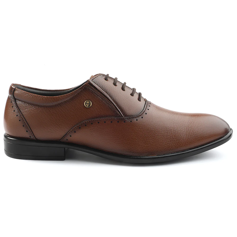 Healers Tan Formal Lacing Oxford Shoes For Men U993-18 By Liberty - Image 2