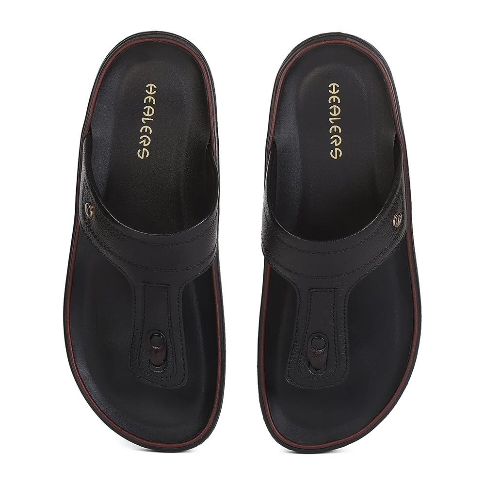 Healers VAL-15 Men's Black Casual Slip-On Slippers - CELEBRATION EDIT Special - Image 7