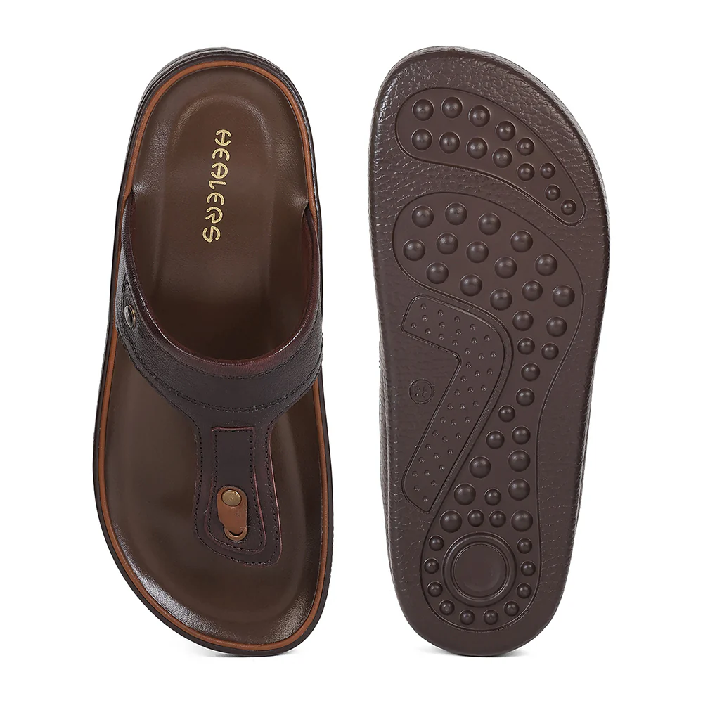 Healers VAL-15 Men's Brown Casual Slip-On Slippers - CELEBRATION EDIT Special - Image 4