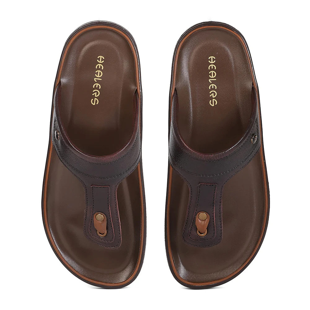 Healers VAL-15 Men's Brown Casual Slip-On Slippers - CELEBRATION EDIT Special - Image 6