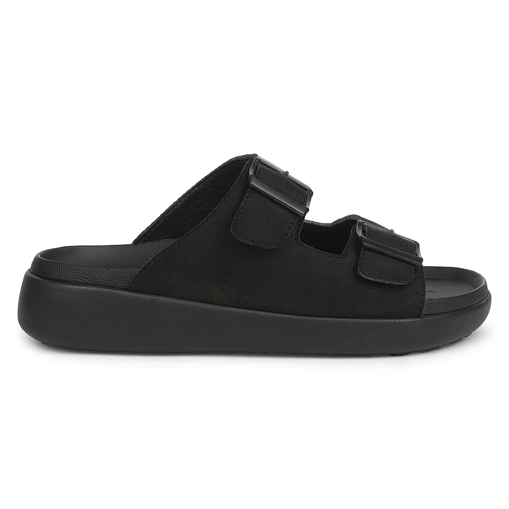 Healers VAL-36E Black Casual Slip on Slipper For Men By Liberty - Image 3