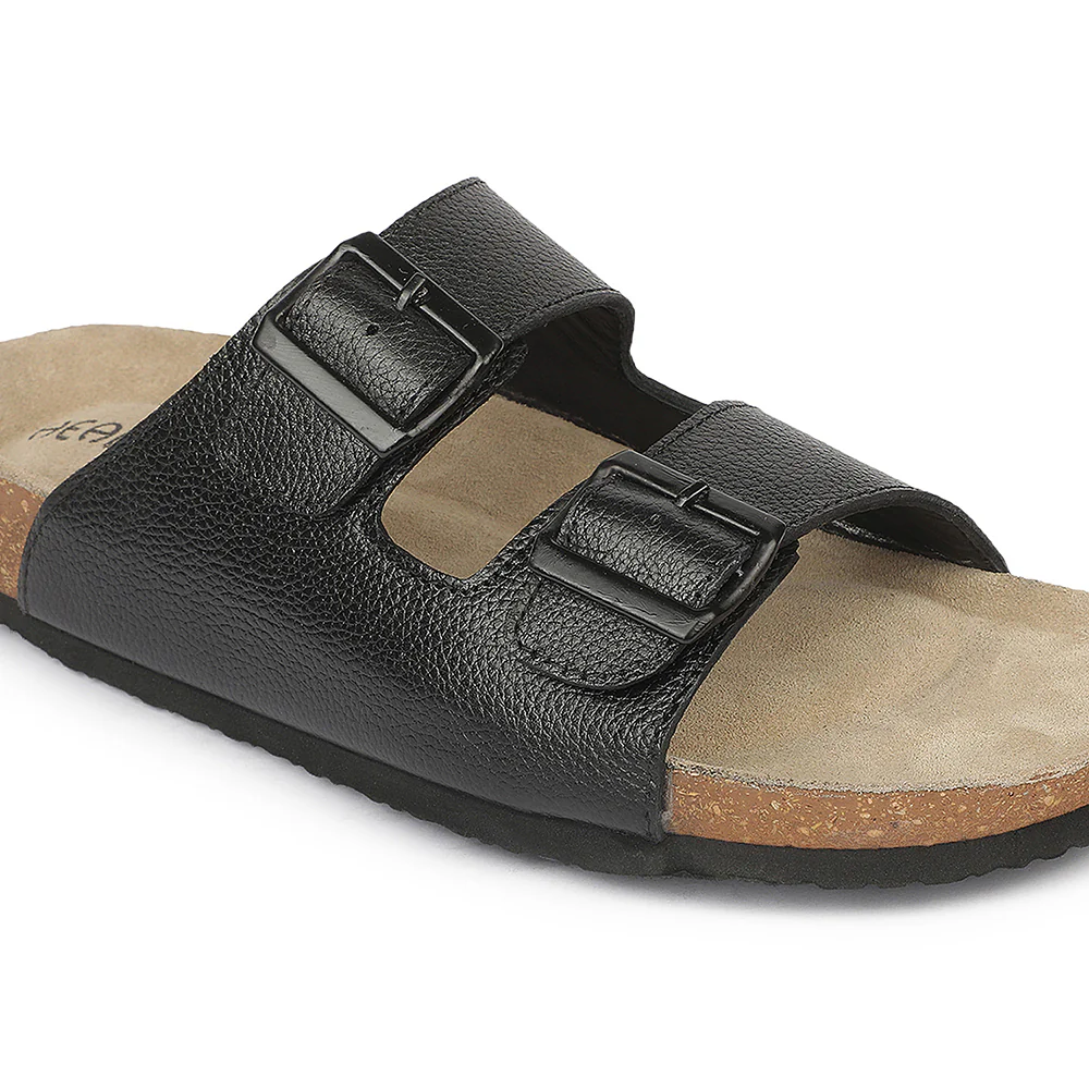 Healers VAL-55 Everyday Comfort Black Casual Slippers for Men By Liberty - Image 5