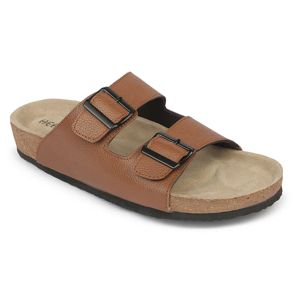 Healers VAL-55 Everyday Comfort Tan Casual Slippers for Men by Liberty