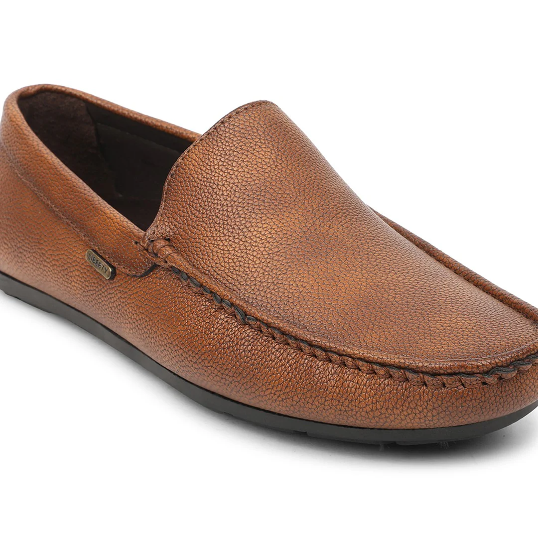Healers VCL-108 Tan Casual Loafers Shoes For Men By Liberty - Image 4