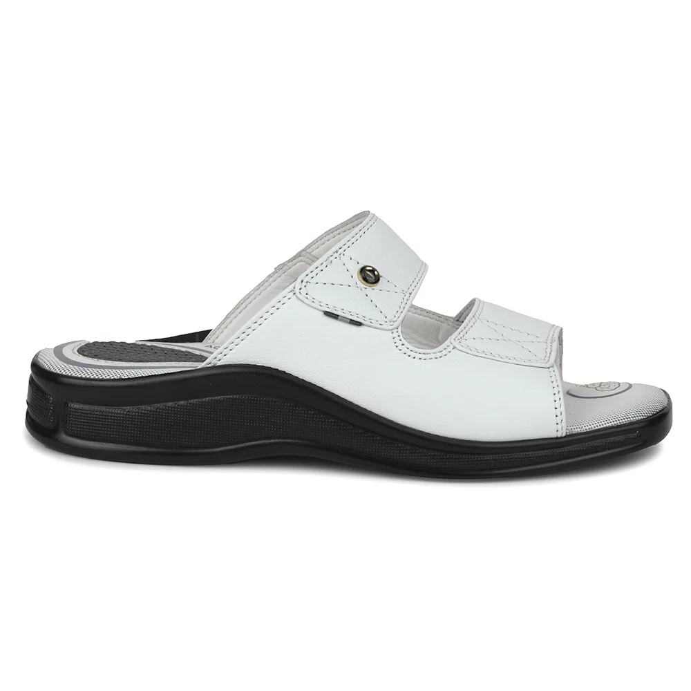 Healers White Casual Slipper For Men 2050-615 By Liberty - Image 2