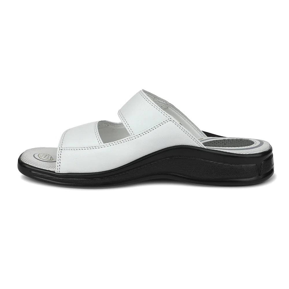 Healers White Casual Slipper For Men 2050-615 By Liberty - Image 3