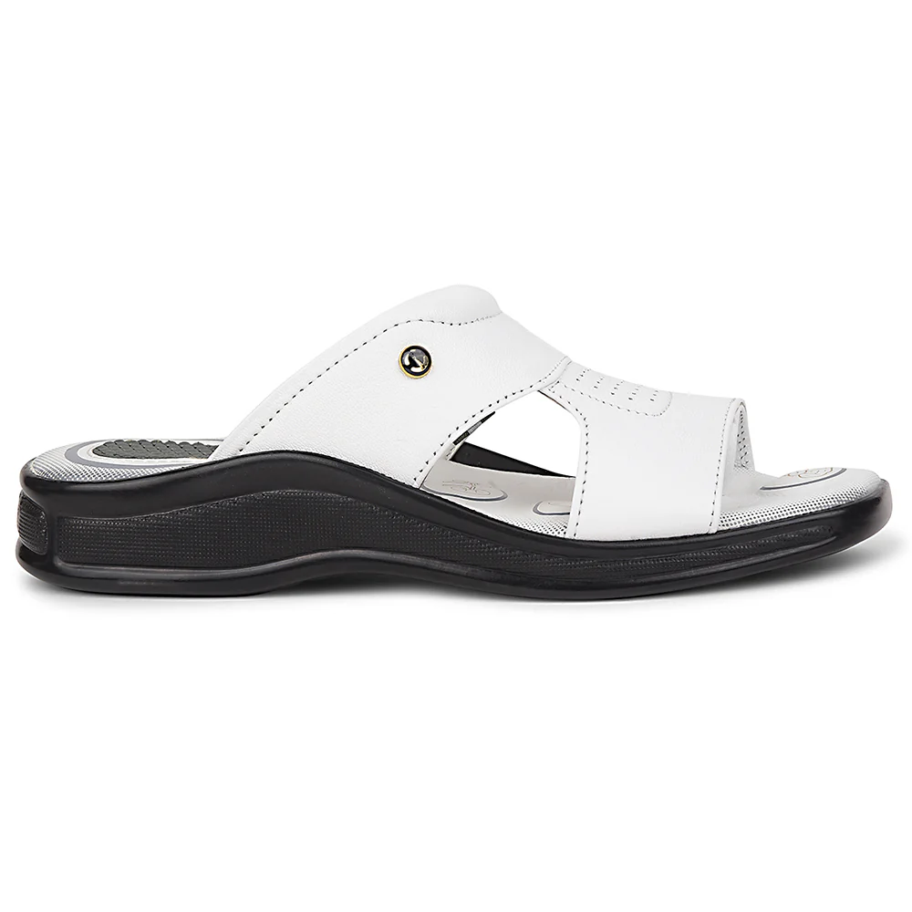 Healers White Casual Slipper For Men 2050-616 By Liberty - Image 2